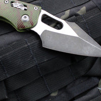 Microtech Stitch RAM LOK Knife- Outbreak Finished Fluted Aluminum Handle- Black Blade 169RL-1 FLOBS