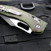 Microtech Stitch RAM LOK Knife- Outbreak Finished Fluted Aluminum Handle- Black Blade 169RL-1 FLOBS