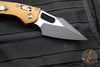Microtech Stitch RAM LOK Knife- Tan Fluted Aluminum Handle- Black Blade 169RL-1 FLTA