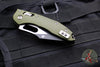Microtech Stitch RAM LOK Knife- OD Green Fluted Aluminum Handle- Black Part Serrated Blade 169RL-2 FLOD