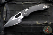 Microtech Stitch RAM LOK Knife- Black Fluted Aluminum Handle- Black Part Serrated Blade 169RL-2 FL