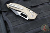 Microtech Stitch RAM LOK Knife- Tan Fluted G-10 Handle- Black Full Serrated Blade 169RL-3 FLGTTA