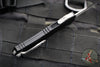 Microtech Hera II OTF Knife- MINI- Bayonet Edge- Black Handle- Apocalyptic Part Serrated Blade 1701M-11 AP