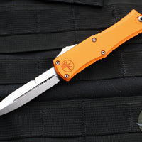 Microtech Hera II OTF Knife- MINI- Bayonet Edge- Orange Handle- Stonewash Blade 1701M-10 OR