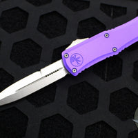Microtech Hera II OTF Knife- MINI- Bayonet Edge- Purple Handle- Stonewash Blade 1701M-10 PU