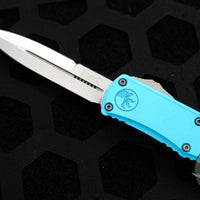 Microtech Hera II OTF Knife- MINI- Bayonet Edge- Turquoise Handle- Stonewash Blade 1701M-10 TQ