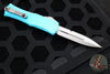 Microtech Hera II OTF Knife- MINI- Bayonet Edge- Turquoise Handle- Stonewash Blade 1701M-10 TQ