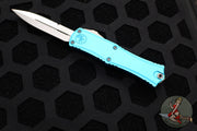 Microtech Hera II OTF Knife- MINI- Bayonet Edge- Turquoise Handle- Stonewash Blade 1701M-10 TQ