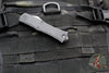 Microtech Hera II OTF Knife- MINI- Bayonet Edge- Black Handle- Stonewash Part Serrated Blade 1701M-11