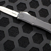 Microtech Hera II OTF Knife- MINI- Bayonet Edge- Black Handle- Apocalyptic Full Serrated Blade 1701M-12 AP