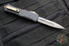 Microtech Hera II OTF Knife- MINI- 30TH ANNIVERSARY- Bayonet Edge- Black Deep Logo Burst Handle- Damascus Blade 1701M-16 CBS30TH