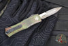 Microtech Hera II OTF Knife- MINI- Bayonet Edge- OUTBREAK Green Handle- Outbreak Black Blade 1701M-1 OBDS