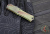 Microtech Hera II OTF Knife- MINI- Bayonet Edge- OUTBREAK Green Handle- Outbreak Black Blade 1701M-1 OBDS