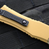 Microtech Hera II OTF Knife- MINI- Bayonet Edge- Tan Handle- Black Blade 1701M-1 TA