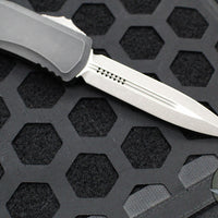 Microtech Hera II XL OTF Knife- Double Edge- Apocalyptic Black Handle- Apocalyptic Blade 1702-10 APBKAP