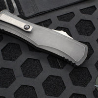 Microtech Hera II XL OTF Knife- Double Edge- Apocalyptic Black Handle- Apocalyptic Blade 1702-10 APBKAP