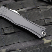 Microtech Hera II XL OTF Knife- Double Edge- Black Handle- Stonewash Blade 1702-10