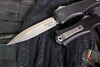 Microtech Hera II XL OTF Knife- Double Edge- Black Handle- Stonewash Blade 1702-10