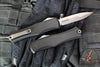 Microtech Hera II XL OTF Knife- Double Edge- Black Handle- Stonewash Blade 1702-10