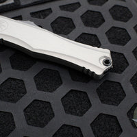 Microtech Hera II XL OTF Knife- Double Edge- Natural Clear Finished Handle- Black Blade 1702-1 NC