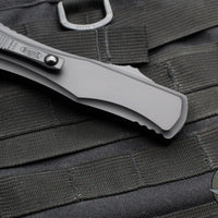 Microtech Hera II XL OTF Knife- Tactical- Double Edge- Black Handle- Black Blade 1702-1 T