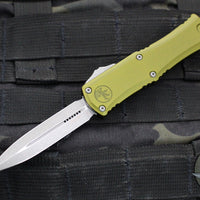 Microtech Hera II OTF Knife- MINI- Double Edge- 30TH Anniversary- OD Green Handle- Apocalyptic Blade 1702M-10 APOD 30