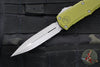 Microtech Hera II OTF Knife- MINI- Double Edge- 30TH Anniversary- OD Green Handle- Apocalyptic Blade 1702M-10 APOD 30