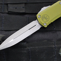 Microtech Hera II OTF Knife- MINI- Double Edge- 30TH Anniversary- OD Green Handle- Apocalyptic Blade 1702M-10 APOD 30