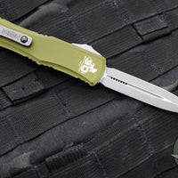 Microtech Hera II OTF Knife- MINI- Double Edge- 30TH Anniversary- OD Green Handle- Apocalyptic Blade 1702M-10 APOD 30