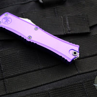 Microtech Hera II OTF Knife- MINI- Double Edge- Purple Handle- Apocalyptic Blade 1702M-10 APPU