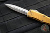 Microtech Hera II OTF Knife- MINI- Double Edge- Tan Handle- Apocalyptic Blade 1702M-10 APTA