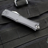 Microtech Hera II OTF Knife- MINI- Double Edge- Black Handle- Stonewash Blade 1702M-10