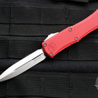 Microtech Hera II OTF Knife- MINI- Double Edge- Red Handle- Stonewash Blade 1702M-10 RD