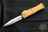 Microtech Hera II OTF Knife- MINI- Double Edge- Tan Handle- Stonewash Blade 1702M-10 TA
