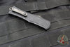Microtech Hera II OTF Knife- MINI- Double Edge- Black Deep Logo Burst Handle- Blued Baker Forge Coppermai Damascus Blade- Purple HW 1702M-16 MS5