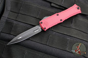 Microtech Hera II OTF Knife- MINI- Double Edge- 30TH ANNIVERSARY- Merlot Red Handle- Black Plain Blade 1702M-1 MR 30