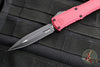 Microtech Hera II OTF Knife- MINI- Double Edge- 30TH ANNIVERSARY- Merlot Red Handle- Black Plain Blade 1702M-1 MR 30