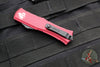 Microtech Hera II OTF Knife- MINI- Double Edge- 30TH ANNIVERSARY- Merlot Red Handle- Black Plain Blade 1702M-1 MR 30