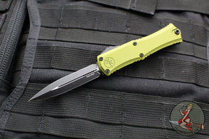 Microtech Hera II OTF Knife- MINI- Double Edge- OD Green Handle- Black Plain Blade 1702M-1 OD