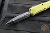 Microtech Hera II OTF Knife- MINI- Double Edge- OD Green Handle- Black Plain Blade 1702M-1 OD