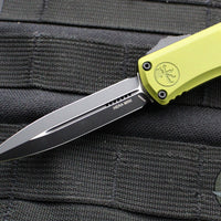 Microtech Hera II OTF Knife- MINI- Double Edge- OD Green Handle- Black Plain Blade 1702M-1 OD