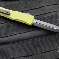 Microtech Hera II OTF Knife- MINI- Double Edge- OD Green Handle- Black Plain Blade 1702M-1 OD