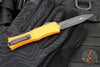 Microtech Hera II OTF Knife- MINI- Double Edge- Orange Handle- Black Plain Blade 1702M-1 OR