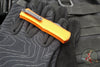Microtech Hera II OTF Knife- MINI- Double Edge- Orange Handle- Black Plain Blade 1702M-1 OR