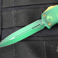 Microtech Hera II OTF Knife- MINI- Double Edge- Special St. Patrick's Day Handle- Green 1702M-1 SPDGRS