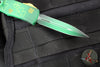 Microtech Hera II OTF Knife- MINI- Double Edge- Special St. Patrick's Day Handle- Green 1702M-1 SPDGRS