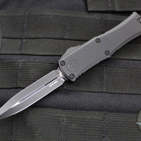 Microtech Hera II OTF Knife- MINI- Double Edge- Tactical- Black Handle- Black Plain Blade 1702M-1 T