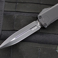 Microtech Hera II OTF Knife- MINI- Double Edge- Tactical- Black Handle- Black Plain Blade 1702M-1 T