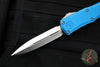 Microtech Hera II OTF Knife- MINI- Double Edge- Blue Handle- Satin Blade 1702M-4 BL