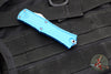 Microtech Hera II OTF Knife- MINI- Double Edge- Blue Handle- Satin Blade 1702M-4 BL